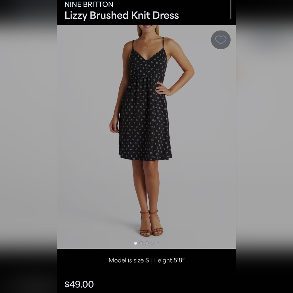 nine britton Black Floral Slip Dress